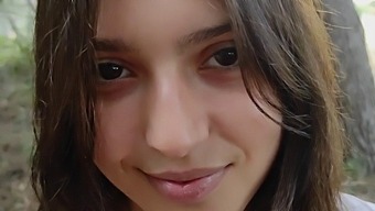 Outdoor Sex With A Young Girl And Cumshot Inside