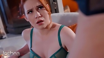 Arian Joy És A Vörös Hajú Strap-On Leszbikus Szex Ollózáshoz Vezetnek