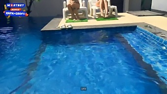 Two Hot College Students Hire The Dorm’s Pool Cleaners For A Hot Group Sex Party.
