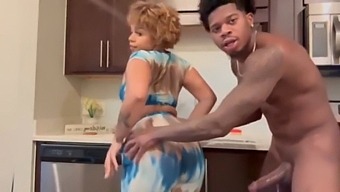 A Young Woman Gets Naughty In The Kitchen With A Bbc.